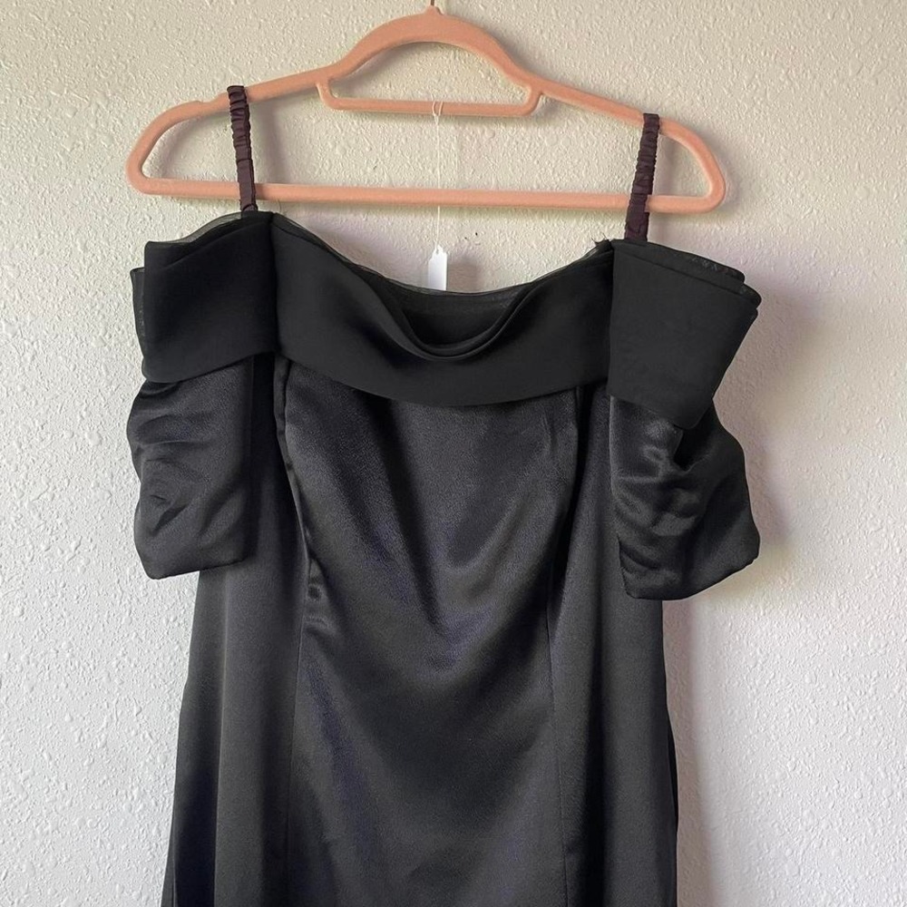 Vintage 80s / 90s Formal Prom Gala Off the Shoulder Coquette Gown - Picture 3 of 8